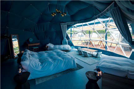 A dome tent perfect for star-gazing