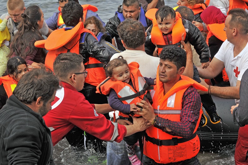 シリアからヨーロッパへ逃げてきた難民