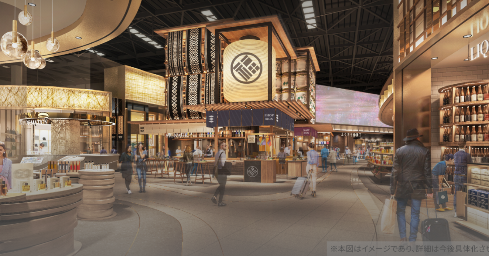 福岡空港国際線ターミナルビル等増改築工事で内装デザイン・設計を担当